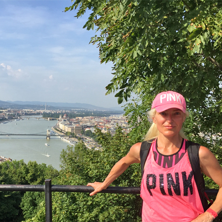 Edina Kinga Agoston on Gellert Hill in Budapest, Hungary