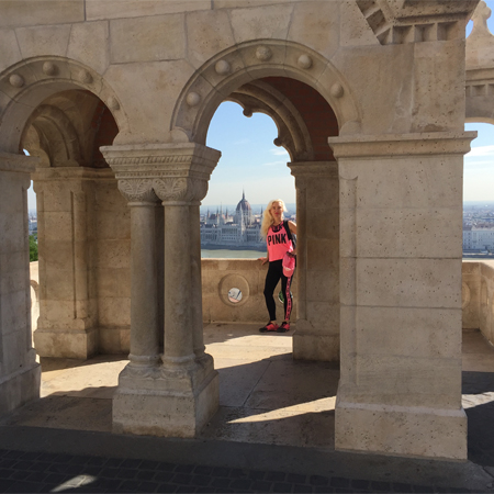 Edina Kinga Agoston at Fisherman's Bastion in Budapest, Hungary