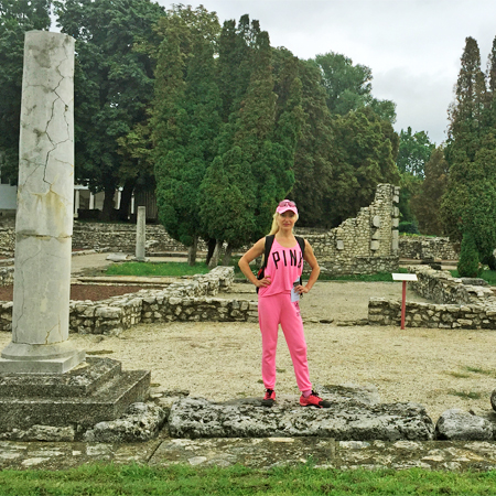 Edina Kinga Agoston at Roman Aquincum in Budapest, Hungary