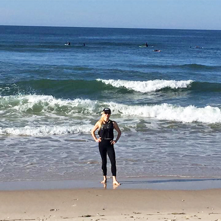 Edina Kinga Agoston at Ponquogue Beach in Hamptons Bays Long Island New York