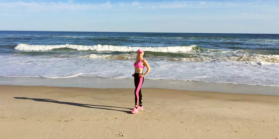 Edina Kinga Agoston at Ponquogue Beach in the Hamptons Long Island New York