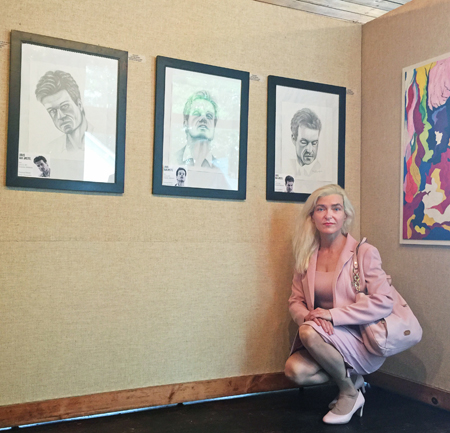 Edina Kinga Agoston Pencil Portrait Artist at Water Mill Museum